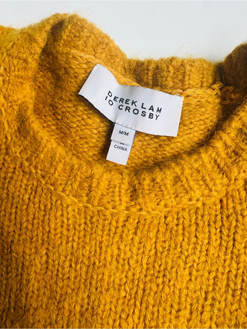 Derek Lam Chunky Crewneck Sweater in Golden Yellow